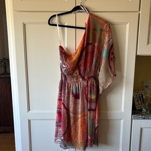 Bisou Bisou Multicolor One-Shoulder Dress